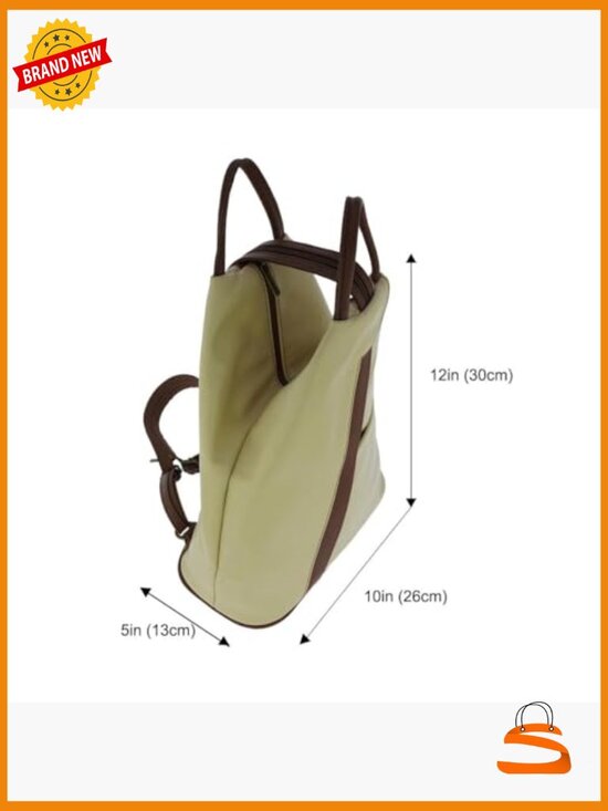 Vintage Italian Leather Convertible Backpack Shoulder Bag main image 4